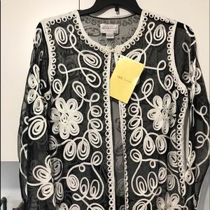 Victor Costa sheer soutache jacket